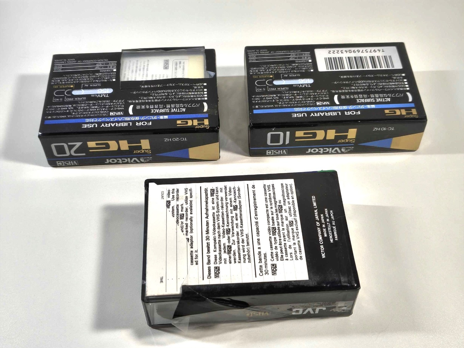 【Unused but Packaging Torn】 VHS-C Blank Tapes 10-40min Mixed Brands Lot of 38