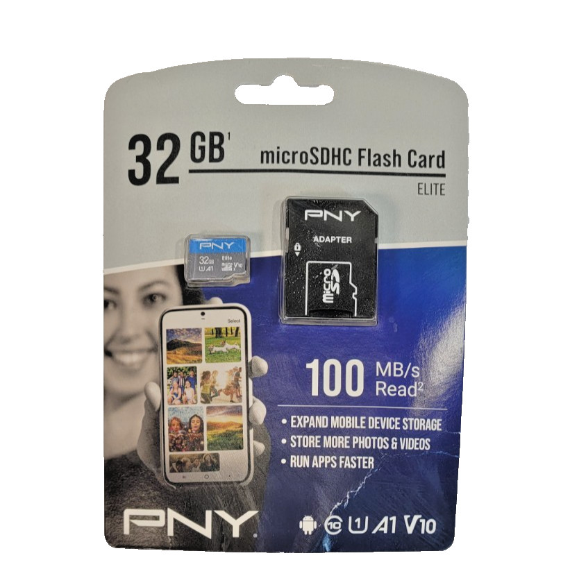Four PNY 32 GB MicroSDHC Flash Card Elite