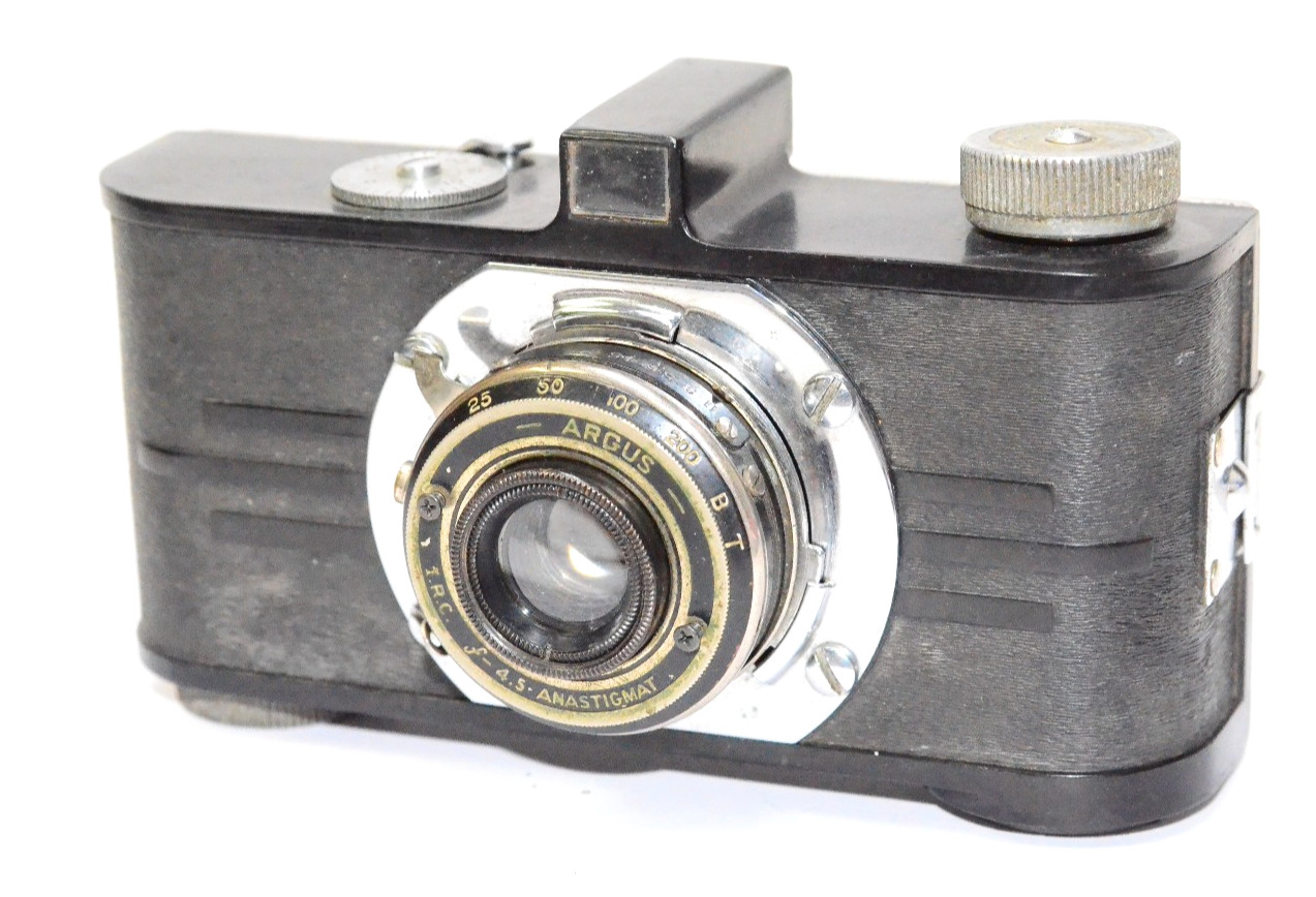 Argus AF 35mm Camera f4.5 Anastigmat Black Bakelite Art Deco -PARTS OR REPAIR