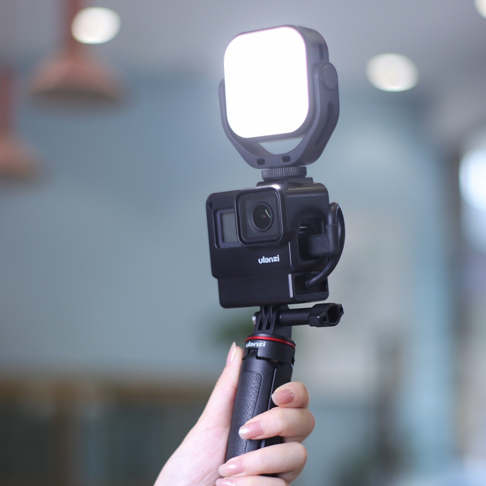 Ulanzi VIJIM VL66 LED Video Light with 360 Rotation Mount Bracket Fill Light