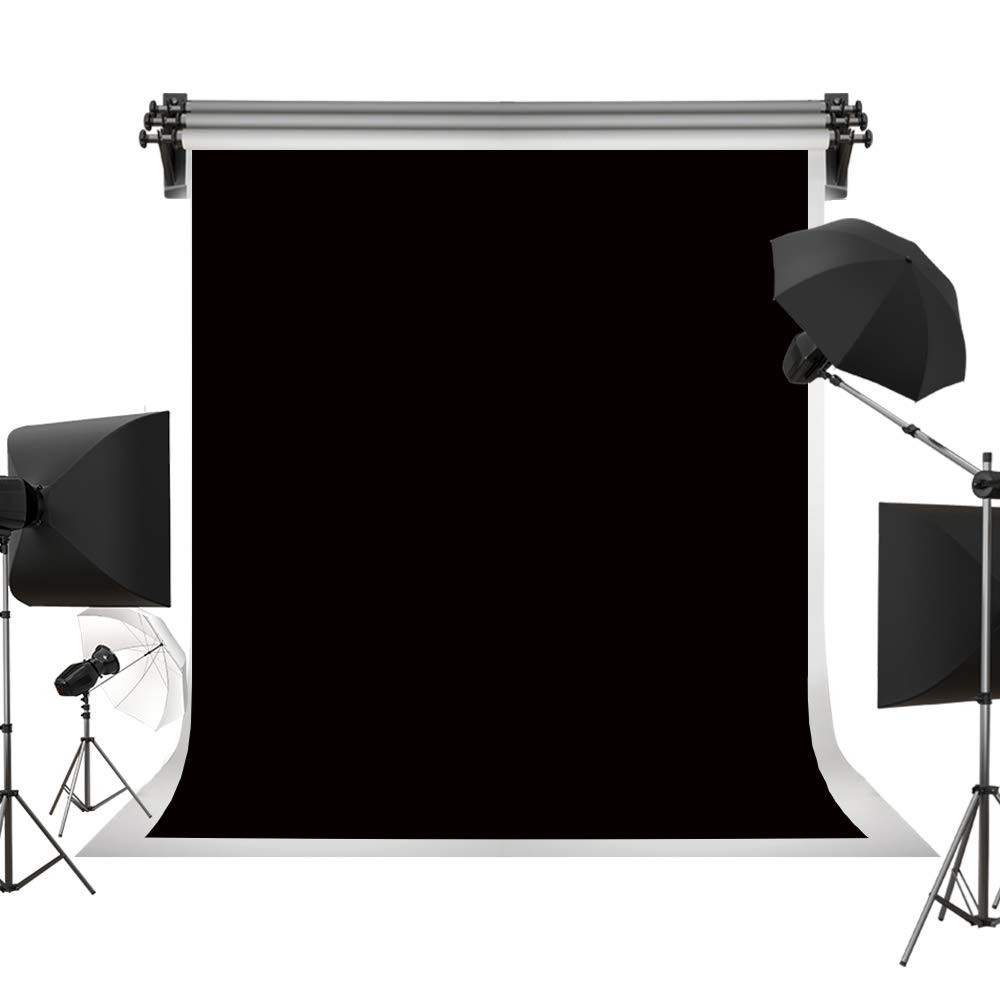 10x12ft Solid Black Microfiber Photography Backdrop Seamless NonReflective Stud