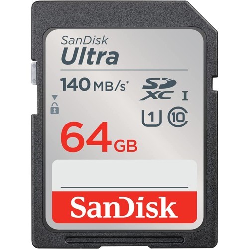 Sandisk 64GB Ultra SD Card 140MB/s SDSDUNB-064G-GN6IN Cannon Nikon & More