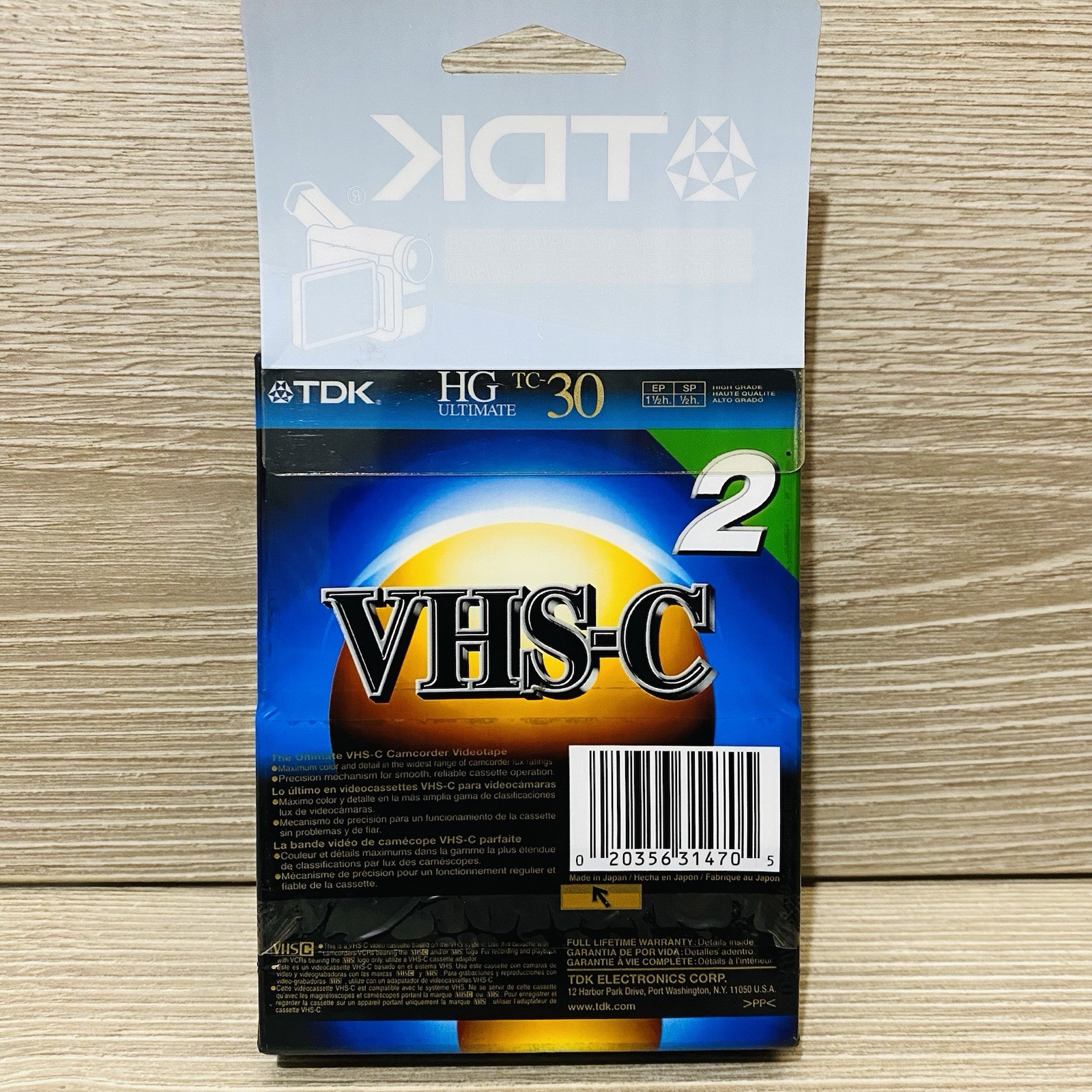 TDK TC-30HGL2 VHSC HG Ultimate Camcorder Tape VHS-C 2 Pack
