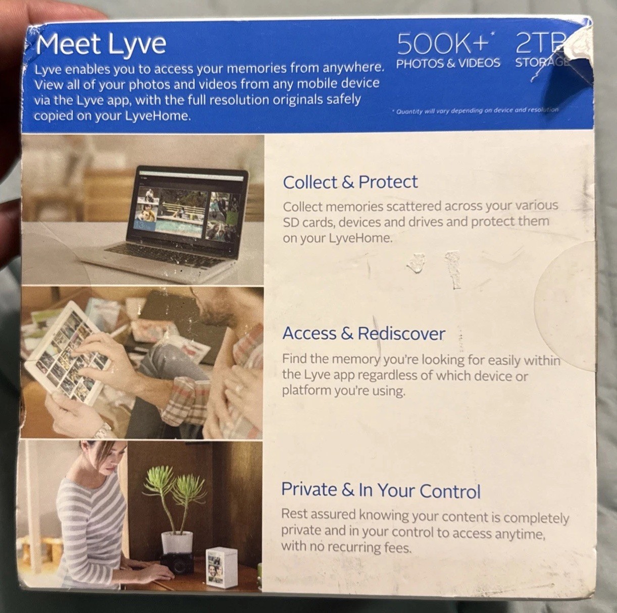LyveHome BPH01 Photo & Video Storage Media Hub Touchscreen New Sealed 2tb