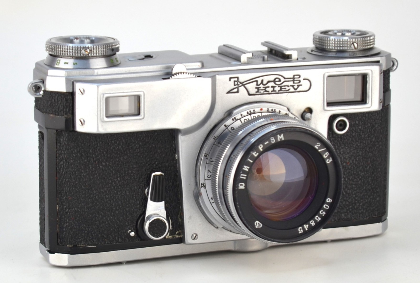 CLEANED! 1980 LAST ISSUE USSR “KIEV-4A” FILM CAMERA + JUPITER-8M LENS (8)