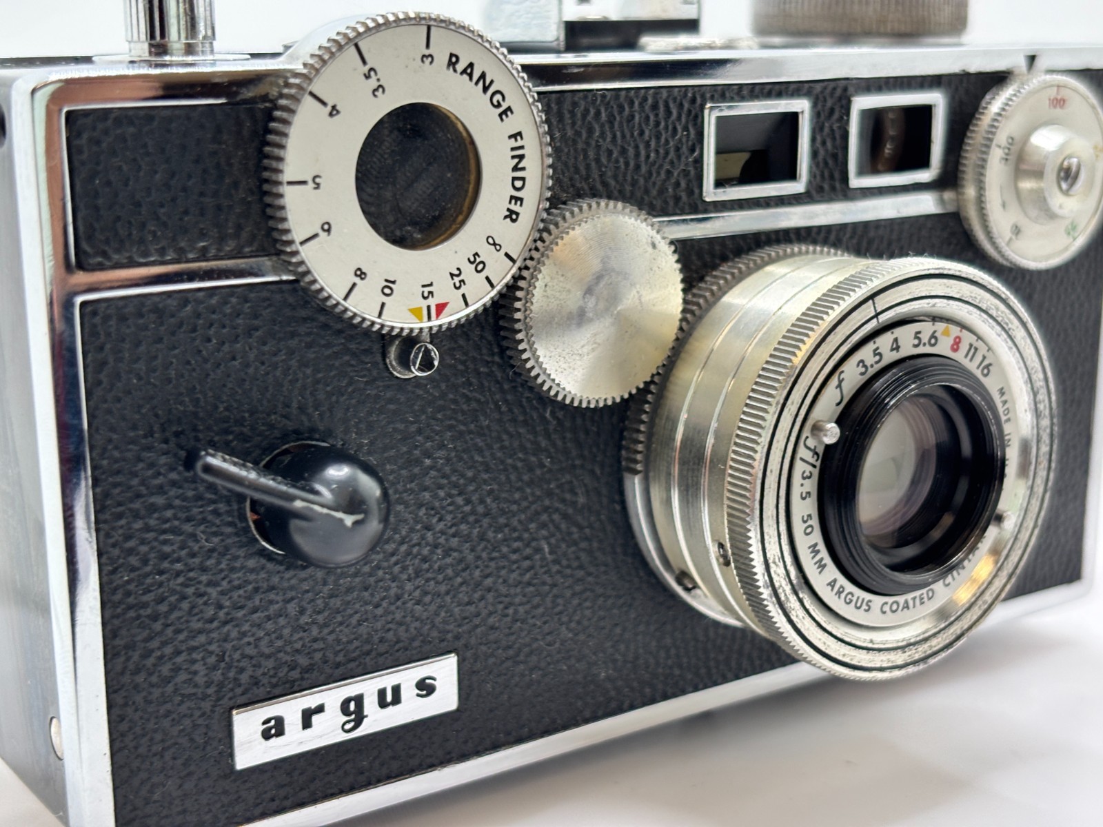 Argus C3 35mm Rangefinder Brick Camera w/ Cintar 50mm f3.5 50mm Lens [TESTED]
