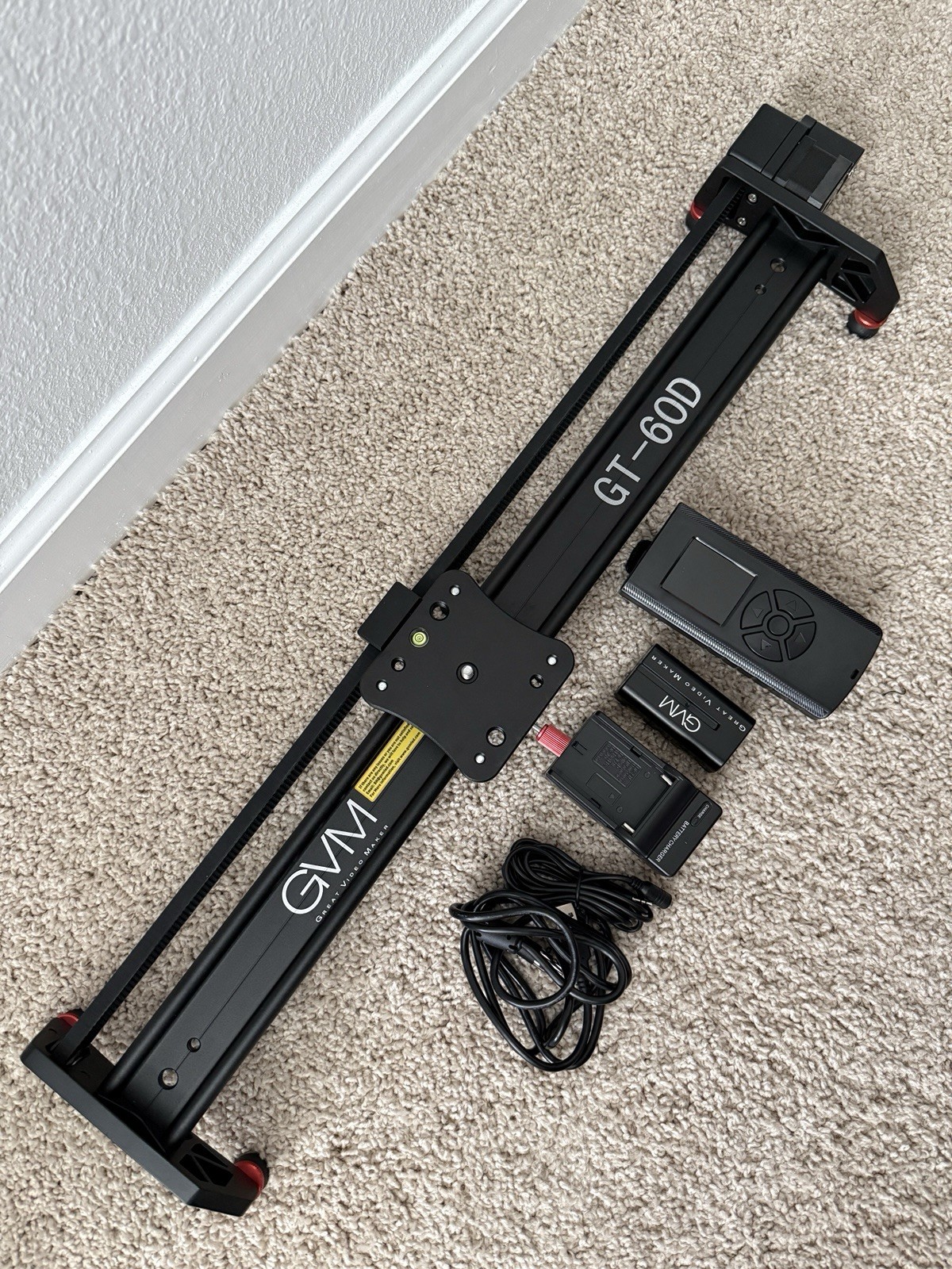 GVM GT-60D Motorized Carbon Fiber Camera Slider Remote w/ Case 24in 11lb