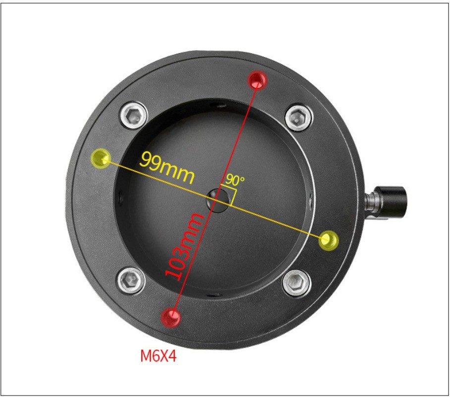 Quick-Release Height Extension Section for ZWO Harmonic Drive Equatorial Mounts