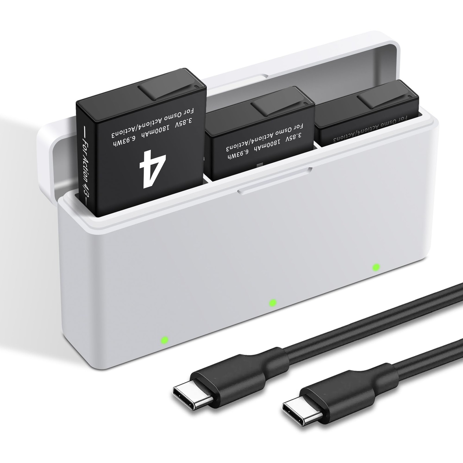 3-Pack Battery for Osmo Action 4/3 Charger Kit and 3-Channel Fast Charger Hub…