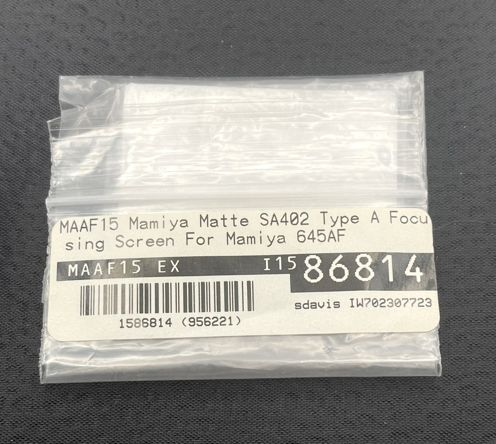 Mamiya Type A SA402 Matte Focusing Screen for Mamiya 645AF Medium Format Camera