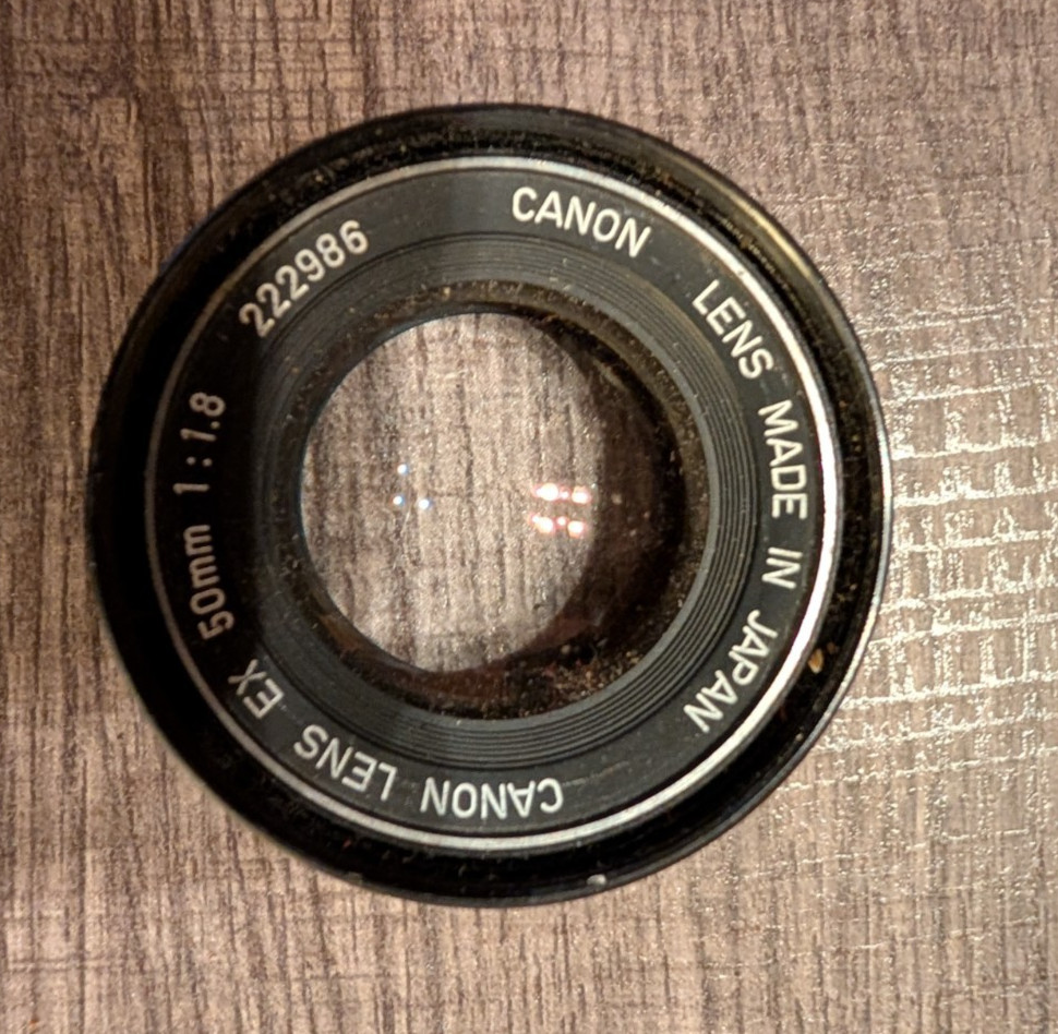 50mm prime lens, Canon Lens EX 50mm 1:1.8, made in Japan (#237)