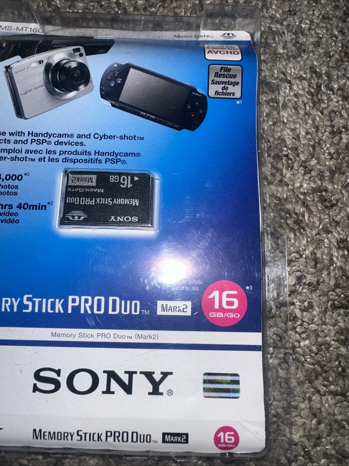 Sony 16GB Mark2 Memory Stick PRO Duo Brand New PSP Cameras Cyber Shot