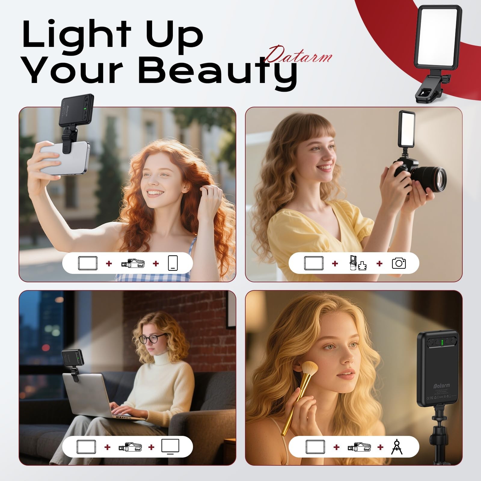 Rechargeable Soft Selfie Light For Phone Camera Laptop 3000mah Portable Led Ligh
