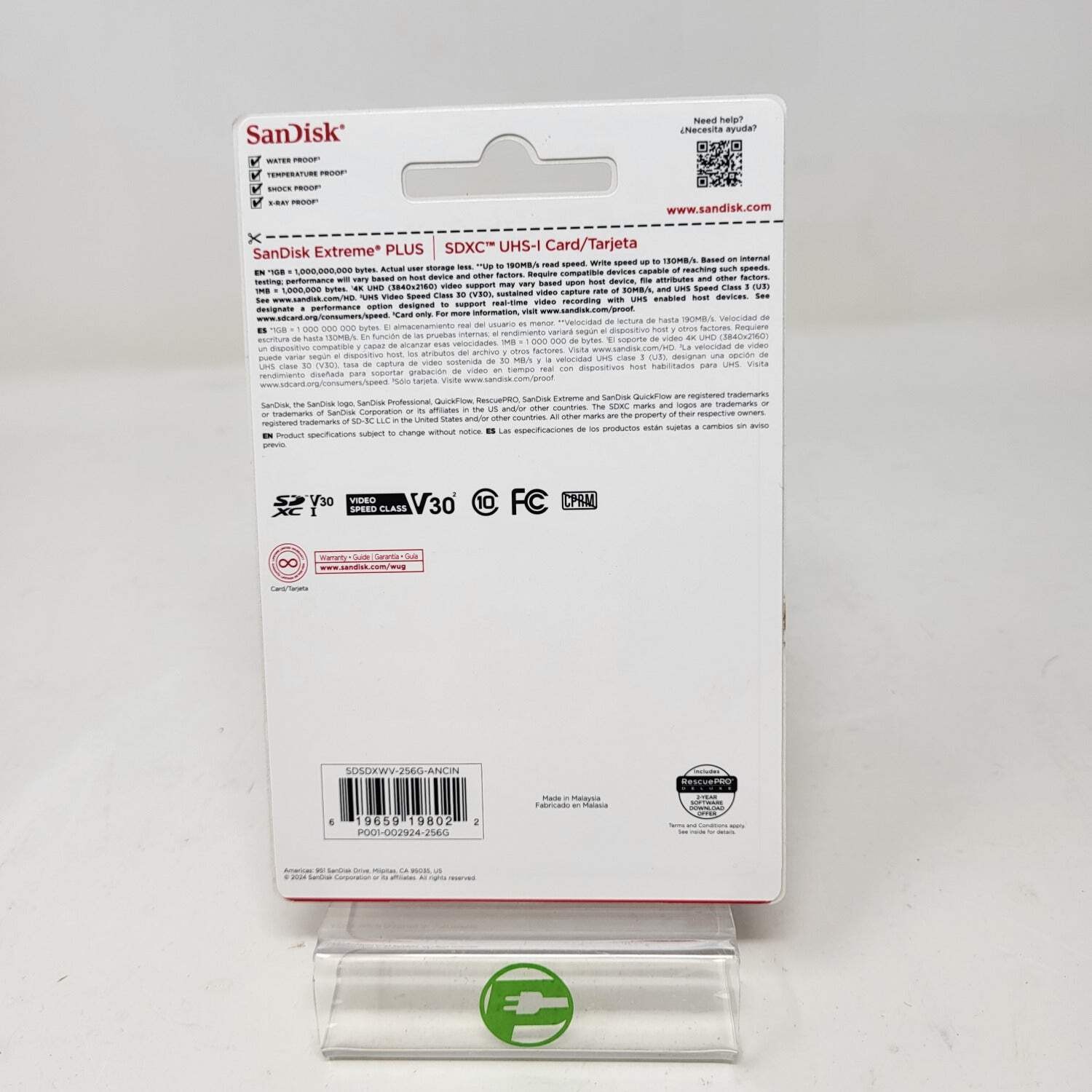 New Sandisk Extreme Plus 256GB SDXC UHS-I Card