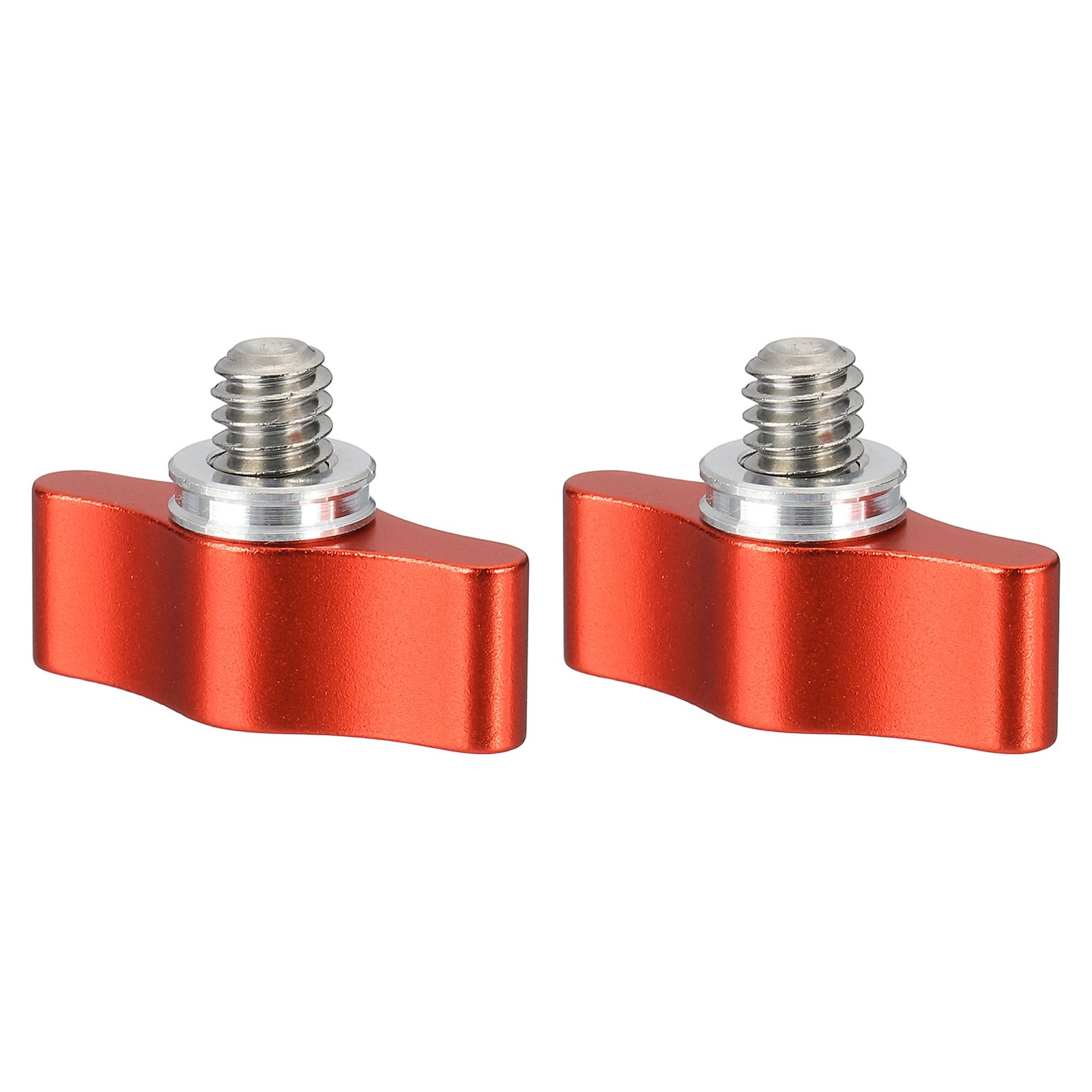 Clamping Screw Knob 1/4″ x 0.75″, 2Pcs Aluminum Alloy Camera Thumb Screws, Red