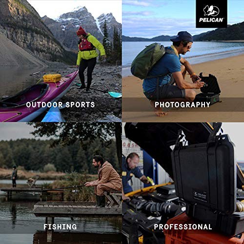 Waterproof Hard Case 8.4×6.8×3.9 Inch Pick N Pluck Foam Latch Camera Equipment