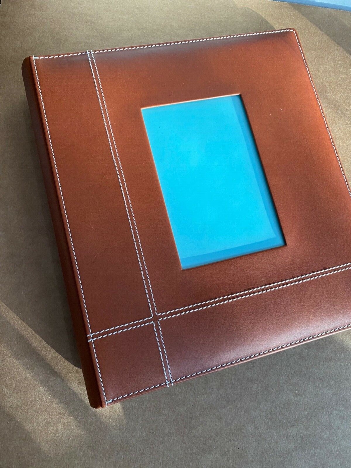 Exposures Retired Leather 3 Ring Binder Photo Album NEW 11.5 x 10.5 Brown
