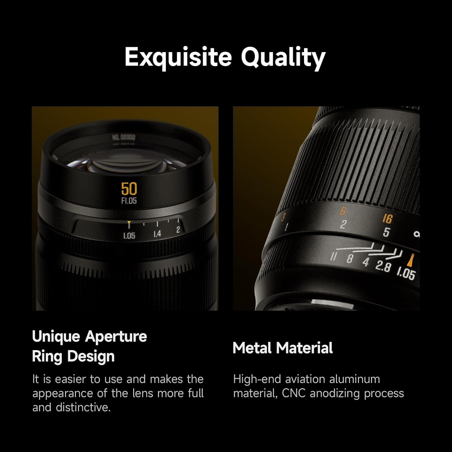Brightin Star 50mm F1.05 Full Frame Large Aperture Lens For E/X/Z/L-Mount Camera