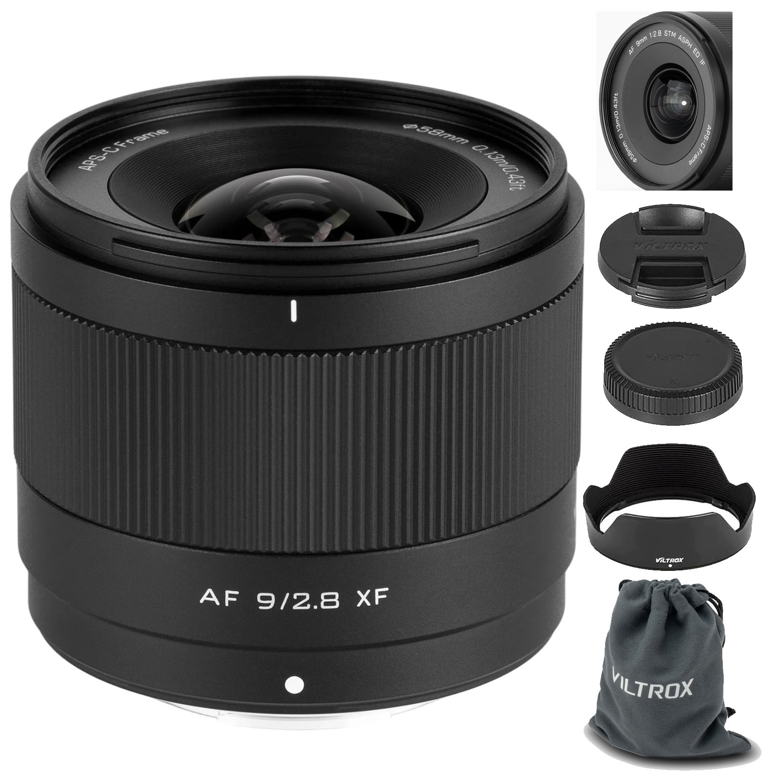 Viltrox 9mm F2.8 APS-C Auto Focus Prime Lens for Fujifilm Fuji X Mount Cameras