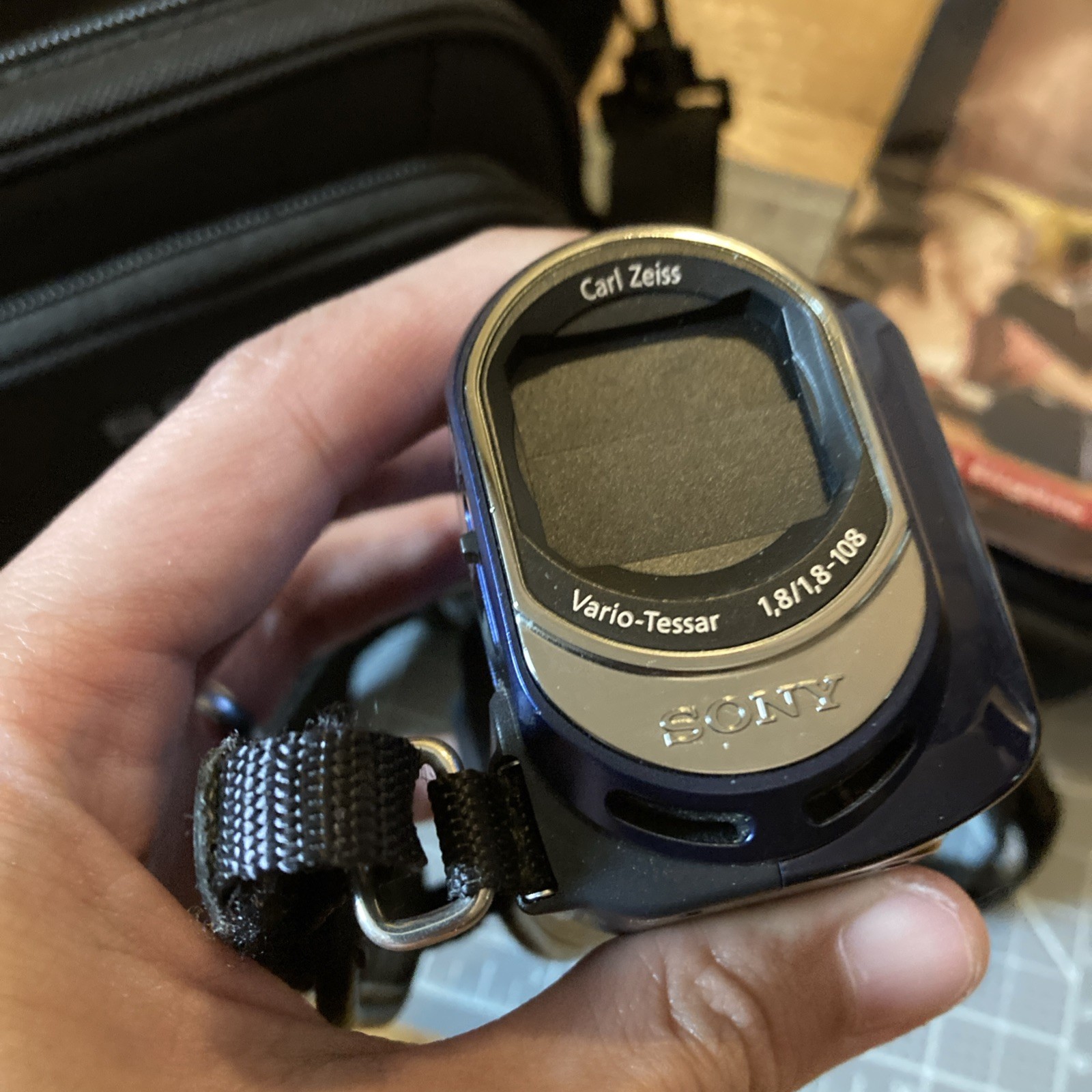Sony DCR-SX40 Standard Definition Camcorder – Blue – Tested