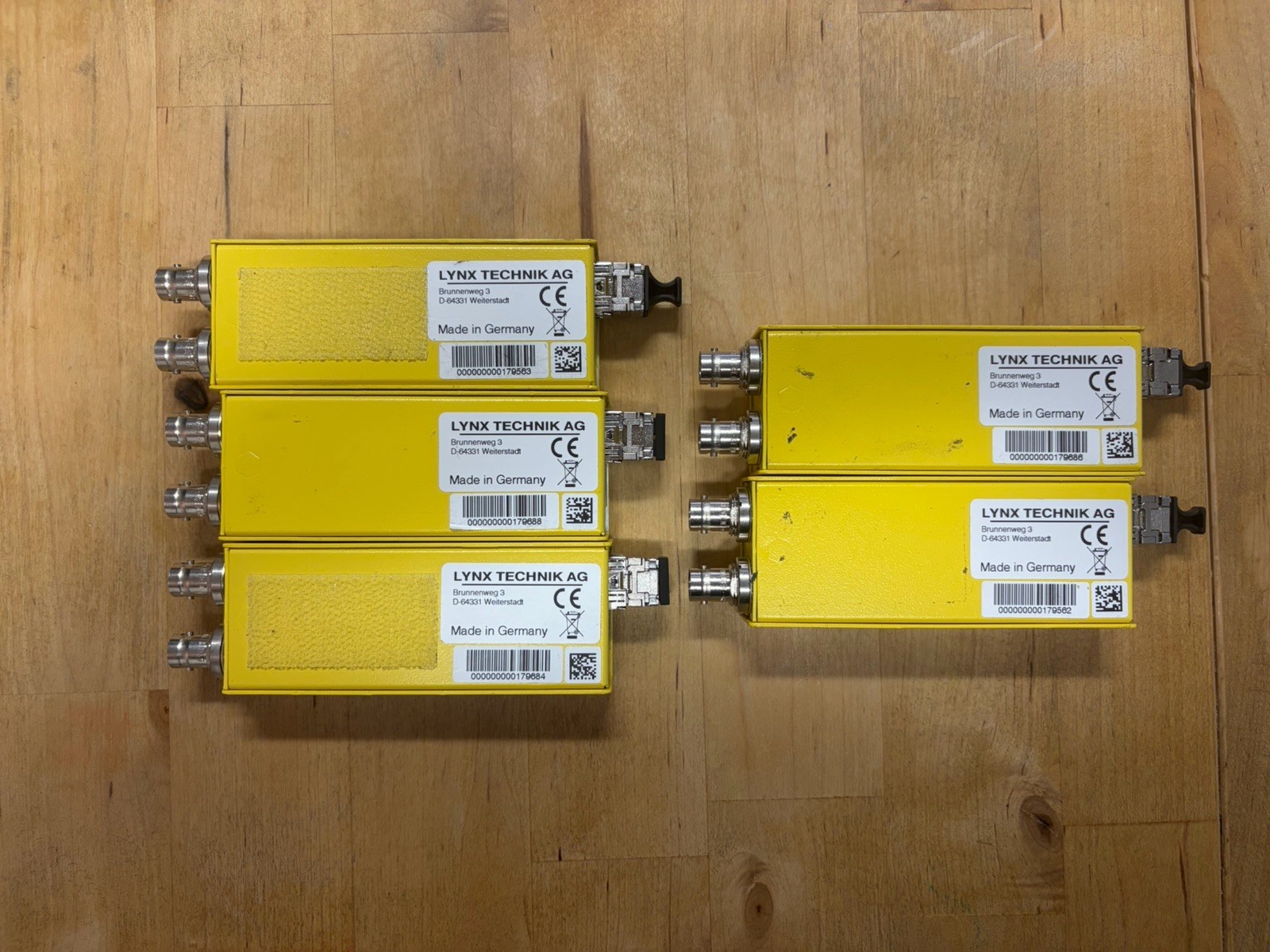 5x LYNX Technik Yellobrik OTR 1810 LC – SD/HD/3G – SDI / Fiber Transceiver
