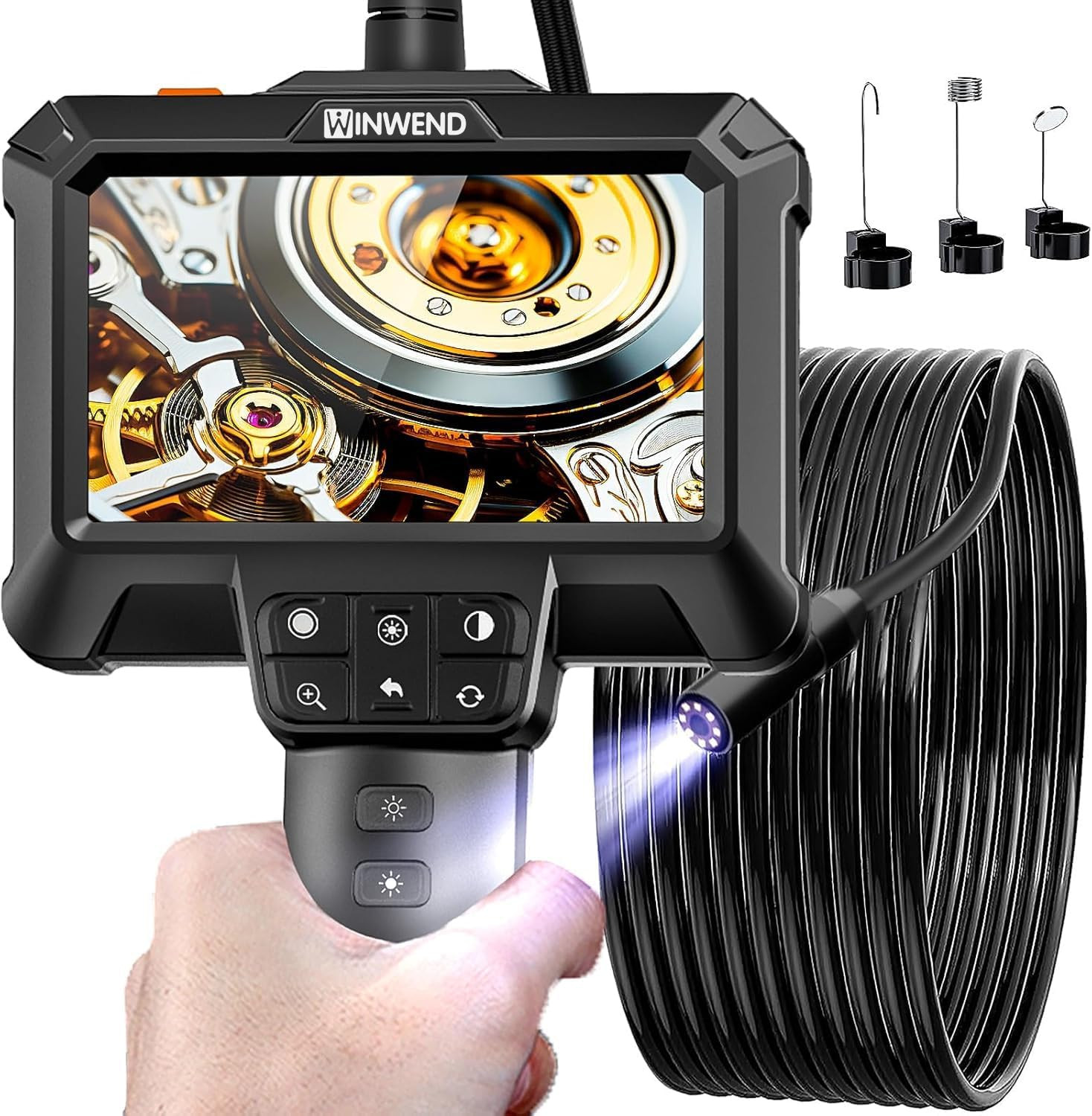 Camara Endoscopio Con Luz LED Para Android De Inspeccion Del Boroscopio 4.3″ NEW