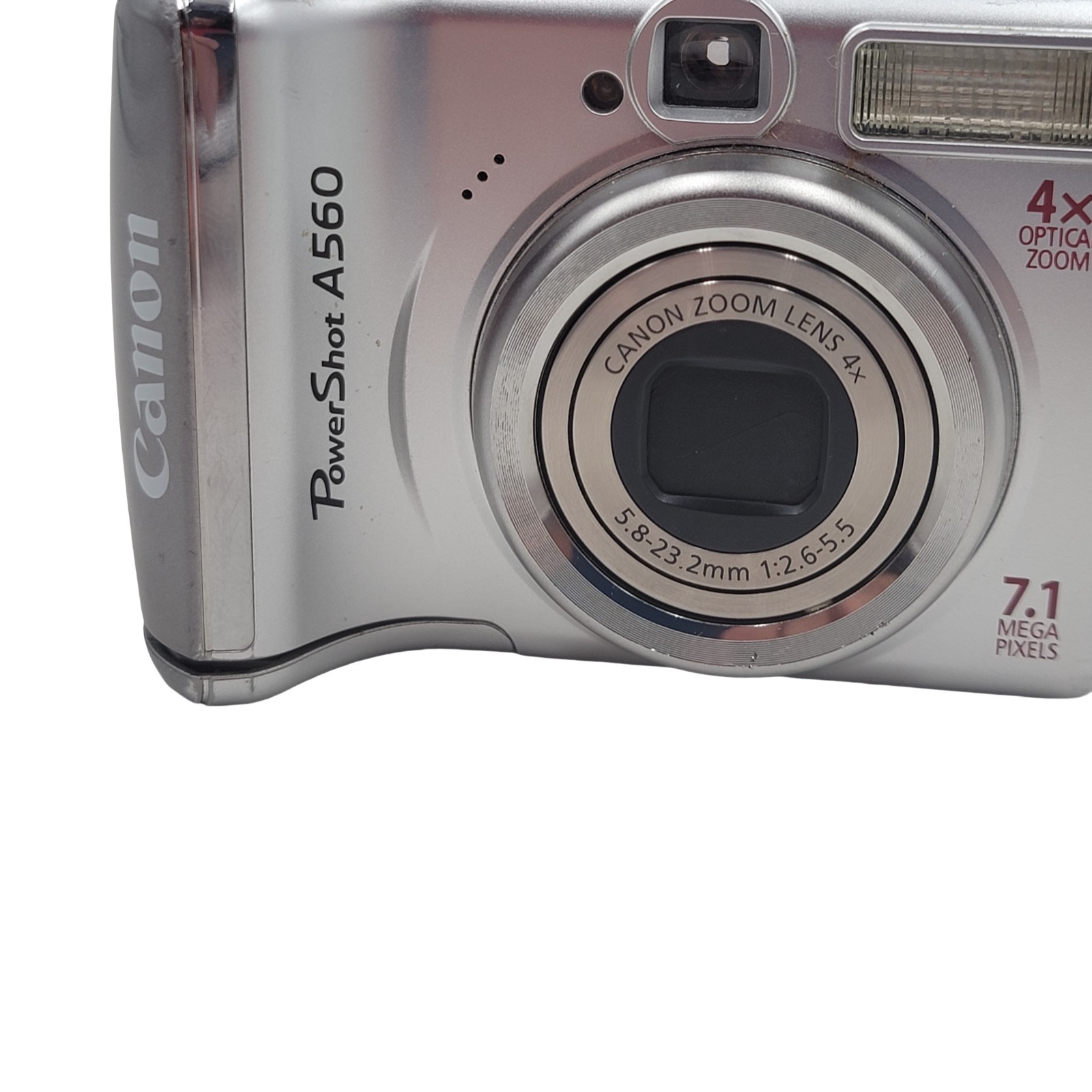 Canon PowerShot A560 Silver 7.1MP 4X Optical Zoom Built-in Flash Digital Camera