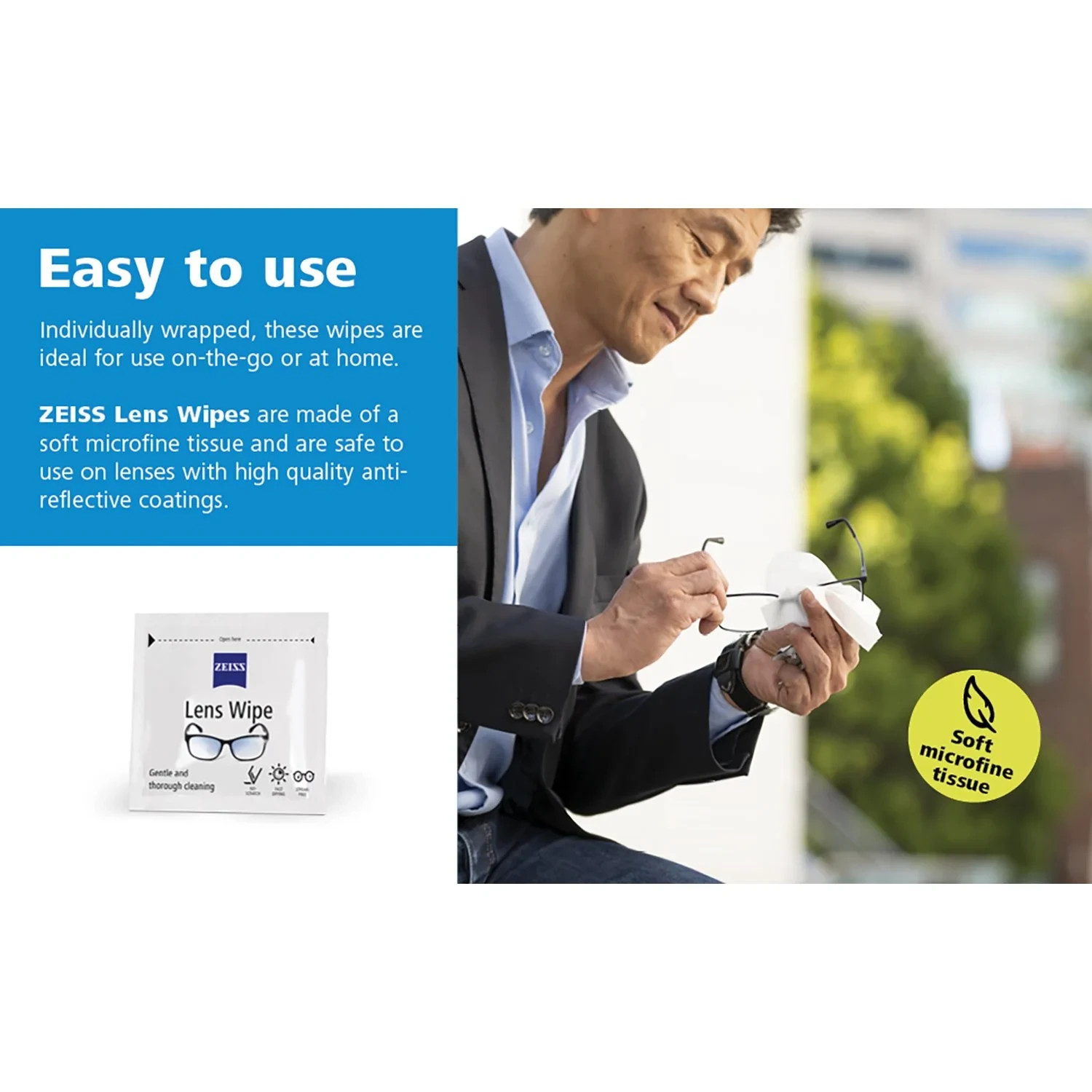 ZEISS Brand New Eyeglass Lens Cleaning Wipes (250 ct.) Great Price