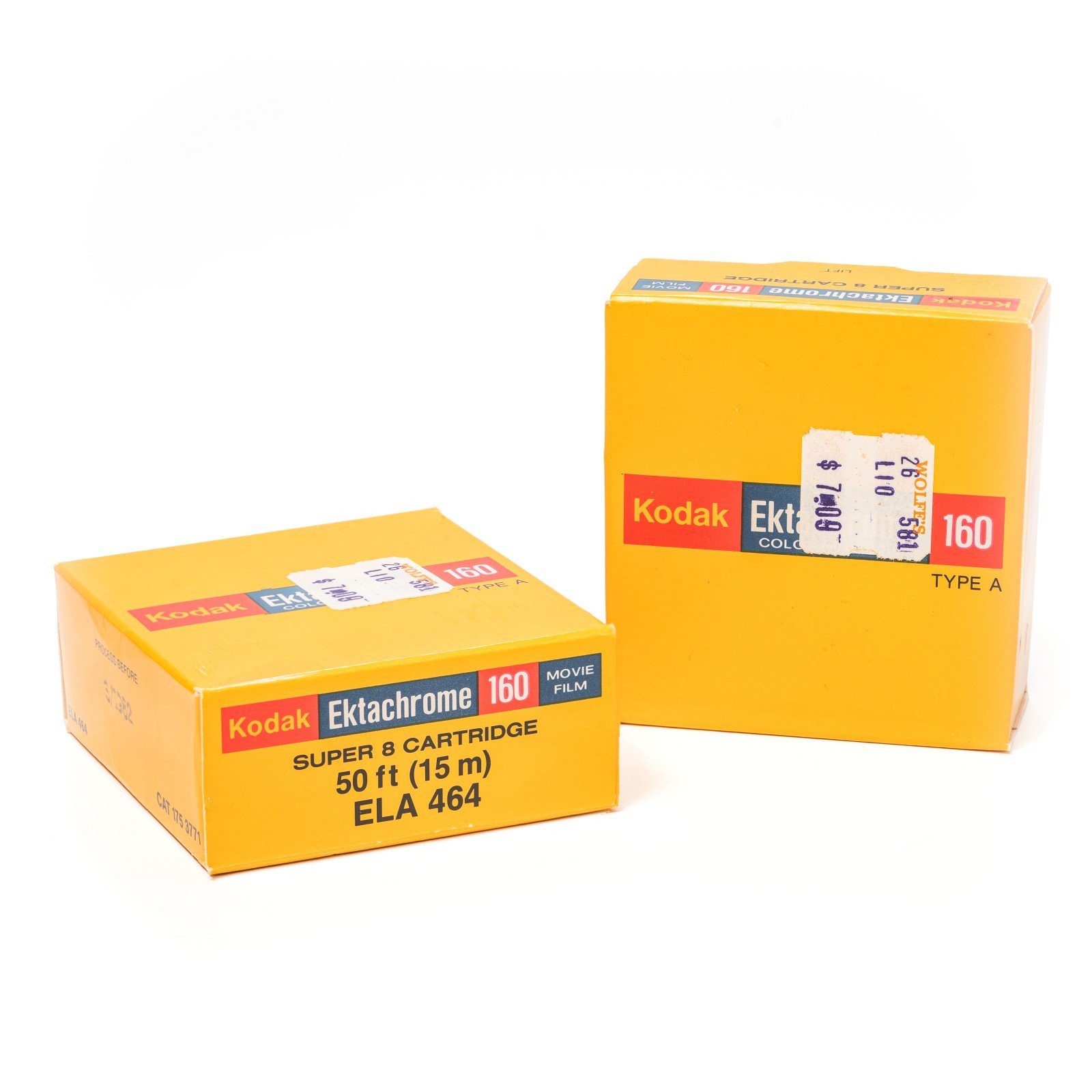 Pair of Sealed Kodak Ektachrome 160 Super 8 Movie Film Type A Carts – Exp 1982