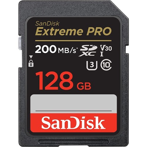 Sandisk 128GB SD Extreme Pro SD Card SDXC 200MB/s Class 10 SDSDXXD-128G-GN4IN