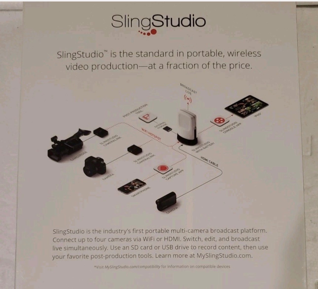 SlingStudio Hub 1 Battery HD Video Switcher and Live Streaming