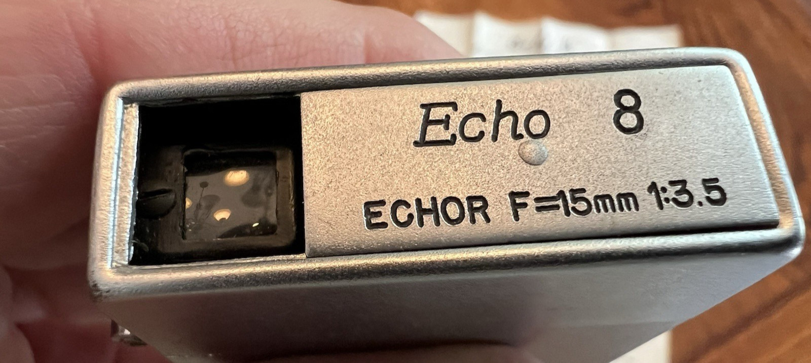 1950’s Suzuki Optical Co. Echo 8 Camera-Lighter Red Box Subminiature Spy Camera