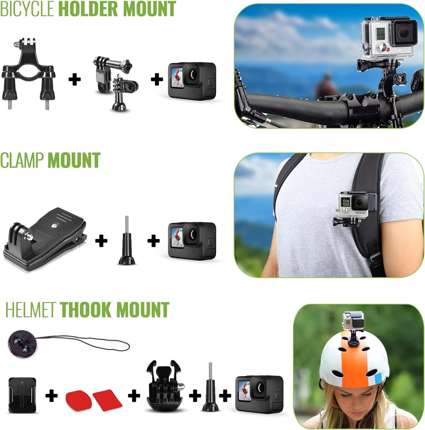 GoPro HERO13 – Action Camera + 64GB Card, 50 Piece Accessory Kit and 2 Batteries