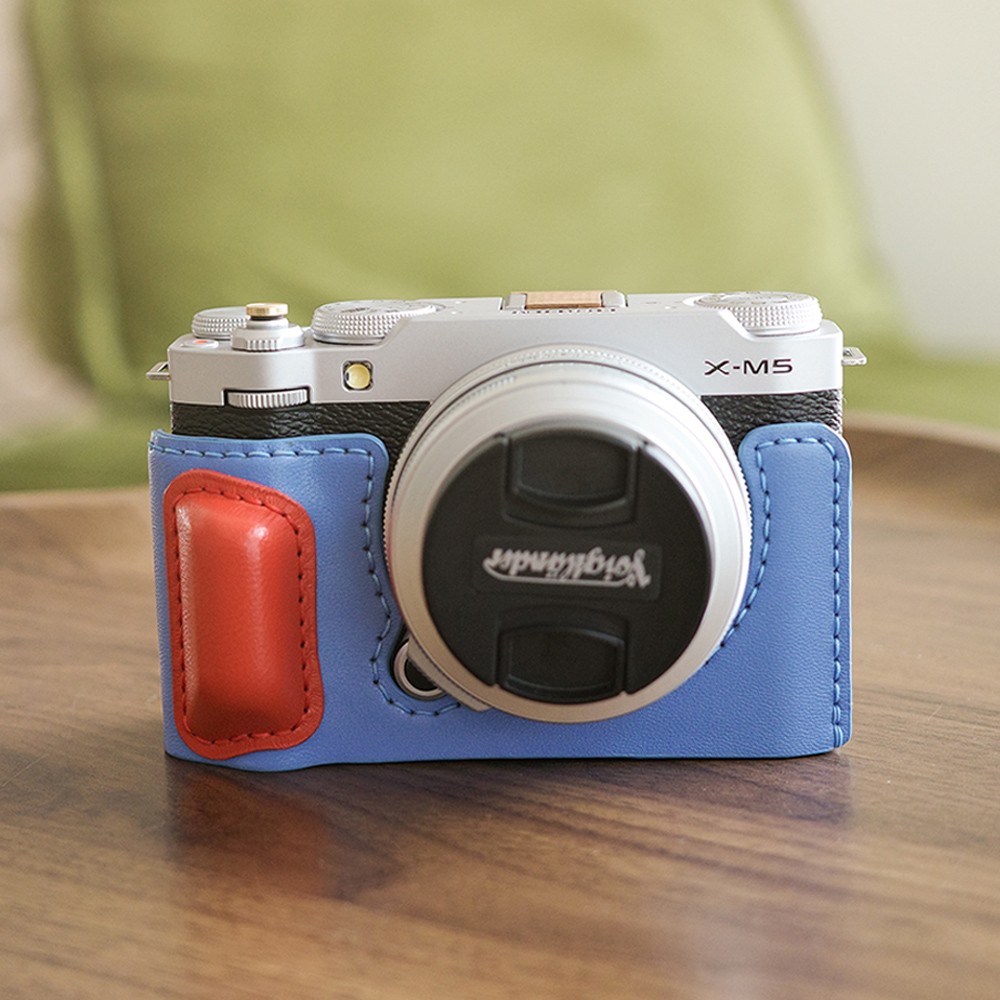 Genuine Leather Camera Half Case Handle Cover Protect Suitable For Fujifilm X-M5
