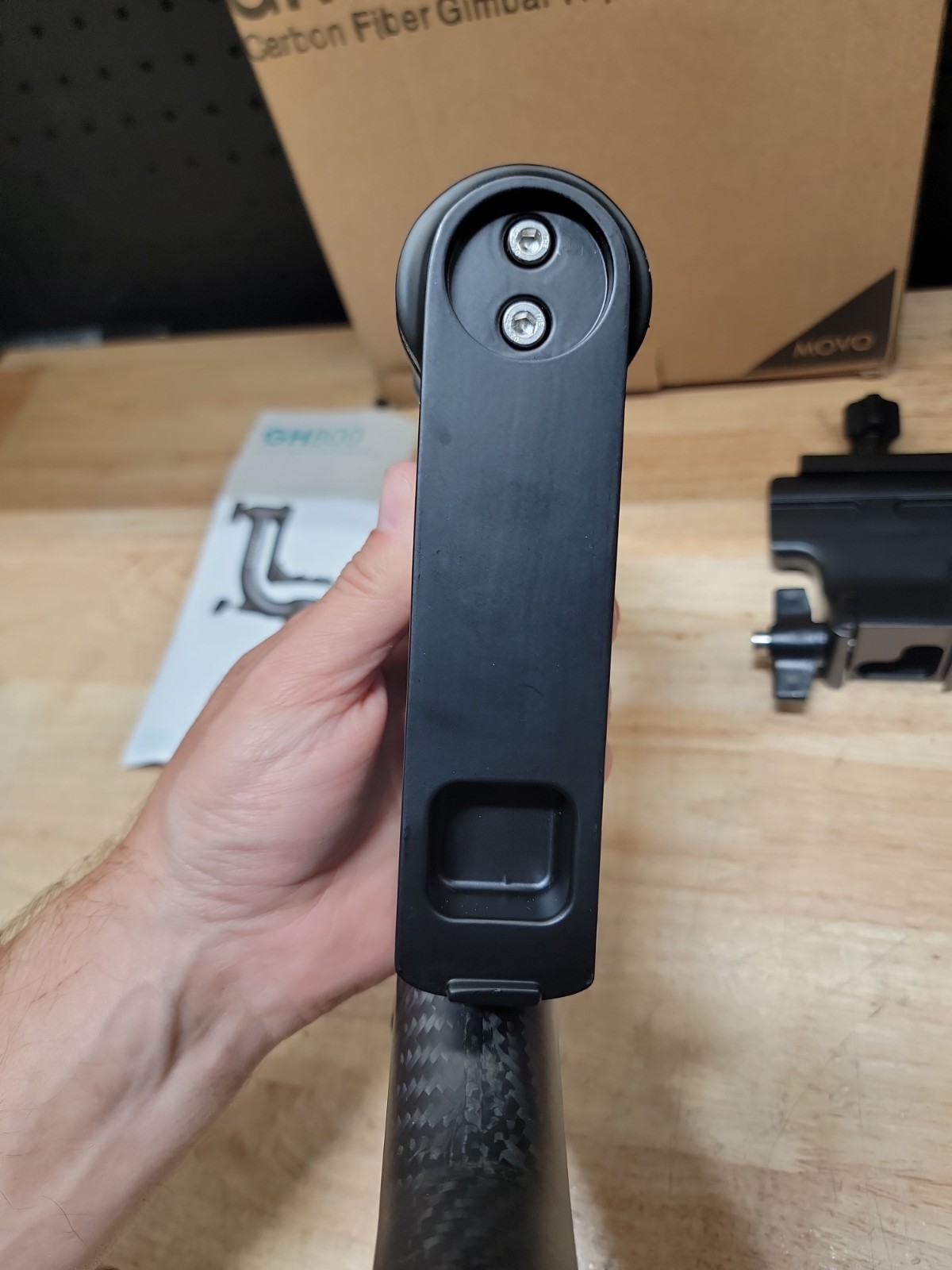 Movo GH800 Carbon Fiber Gimbal Tripod Head with Arca-Swiss Quick Release Plate
