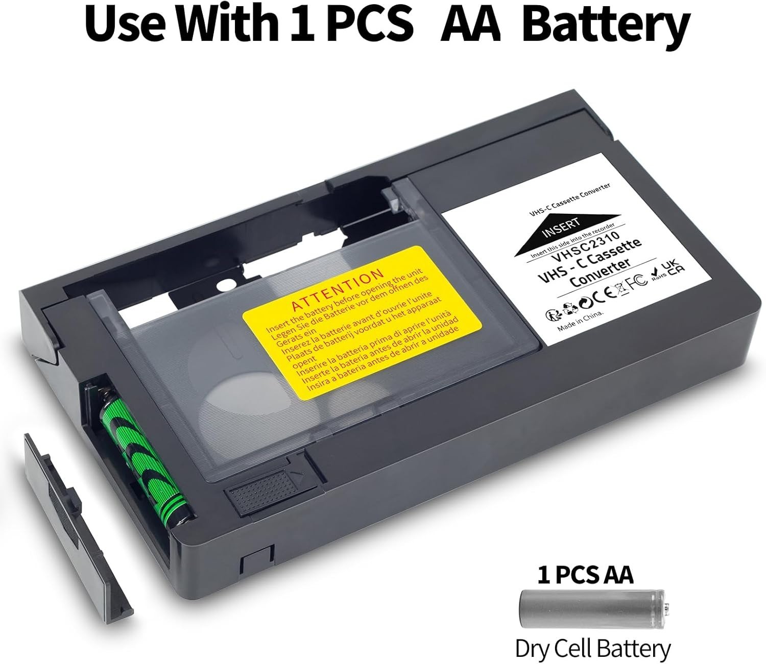 VHS-C Cassette Adapter Motorized for VHS VCR JVC RCA Panasonic