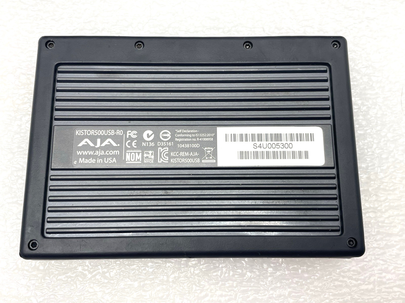 AJA KI PRO HD SD VIDEO RECORDER AND PLAYER w 500gb KISTOR500USB-R0 AC POWER