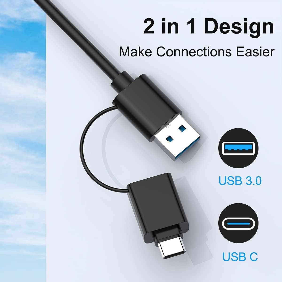7-in-1 USB 3.0 USB C Memory Card Reader High Speed Adapter for Micro SD TF CF XD