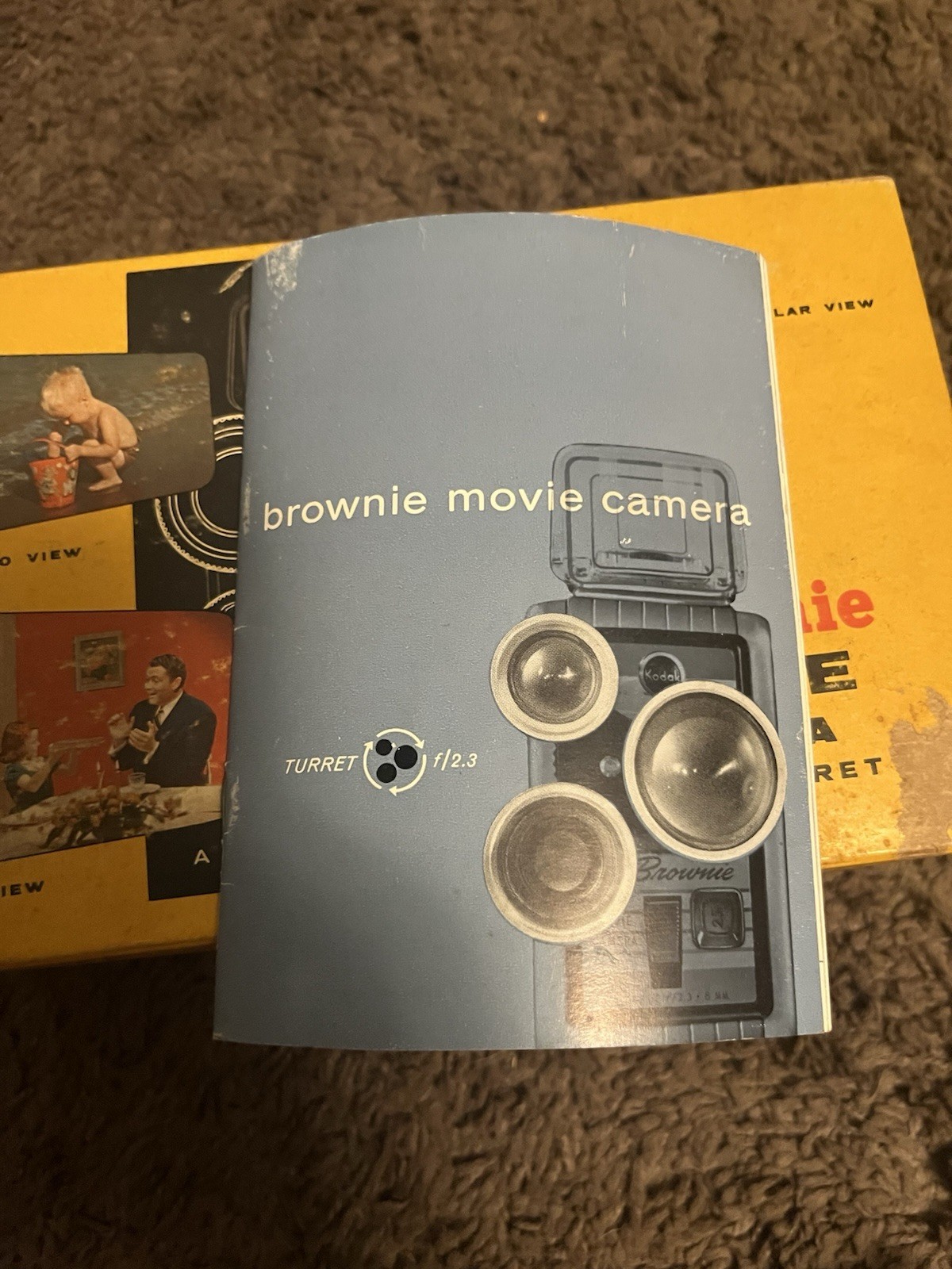 Kodak Brownie Movie Camera Turret f/1.9 Standard 8mm Gray w/ Box