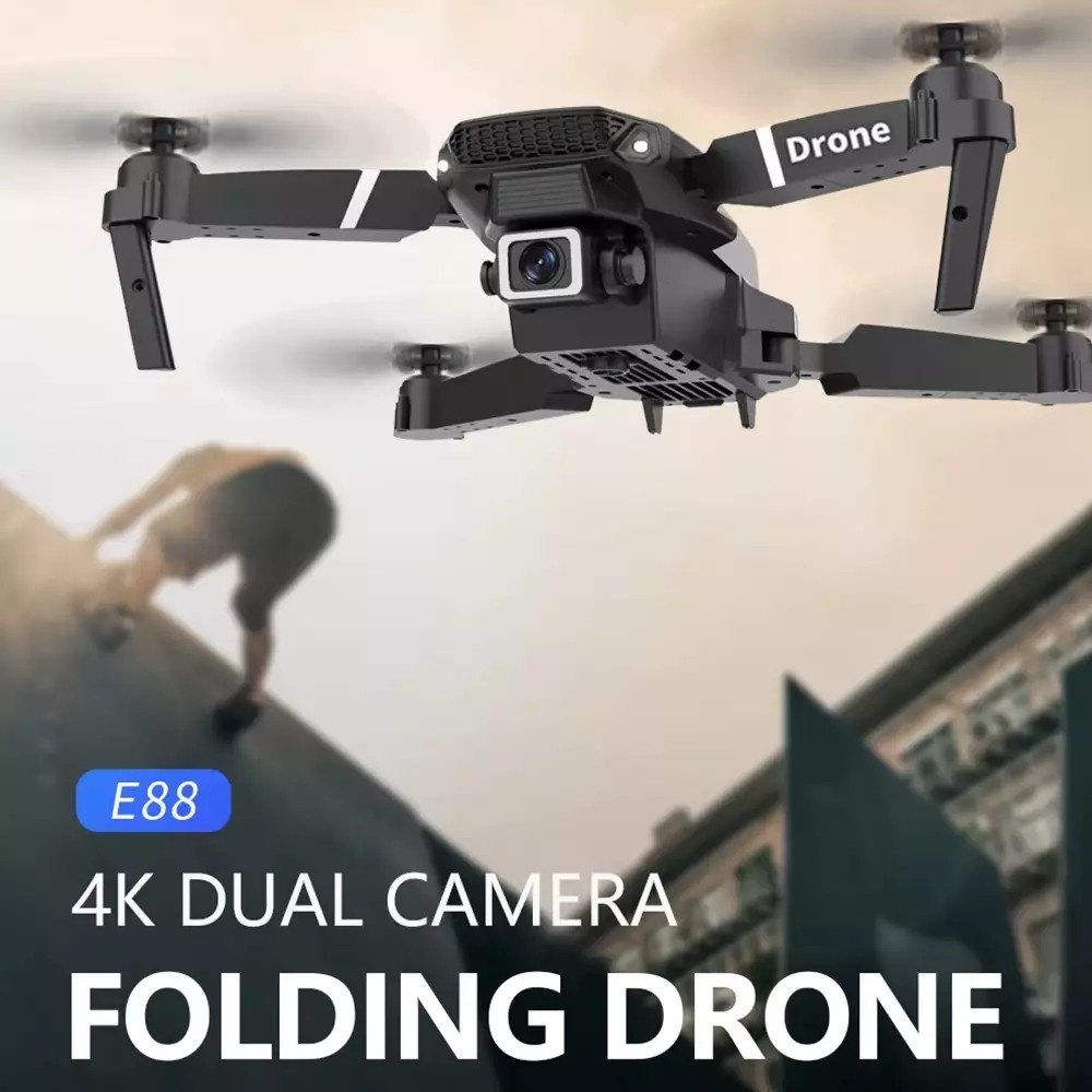 2025 New RC Drone With 4K HD Dual Camera WiFi FPV Foldable Quadcopter +4 Battery