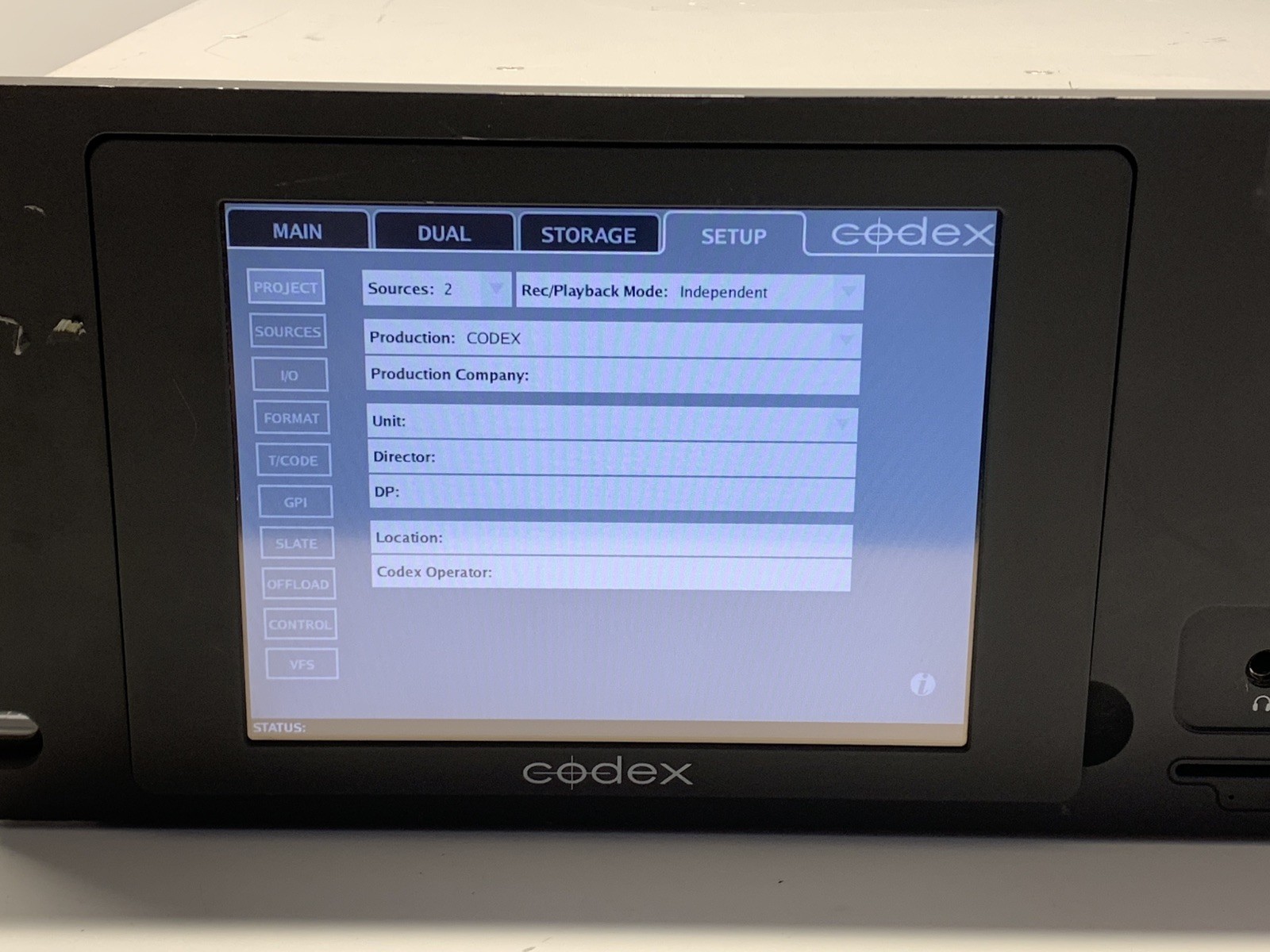 Codex CDR1 Rackmount Audio Recorder with CDB1 Disk Pack | #R614