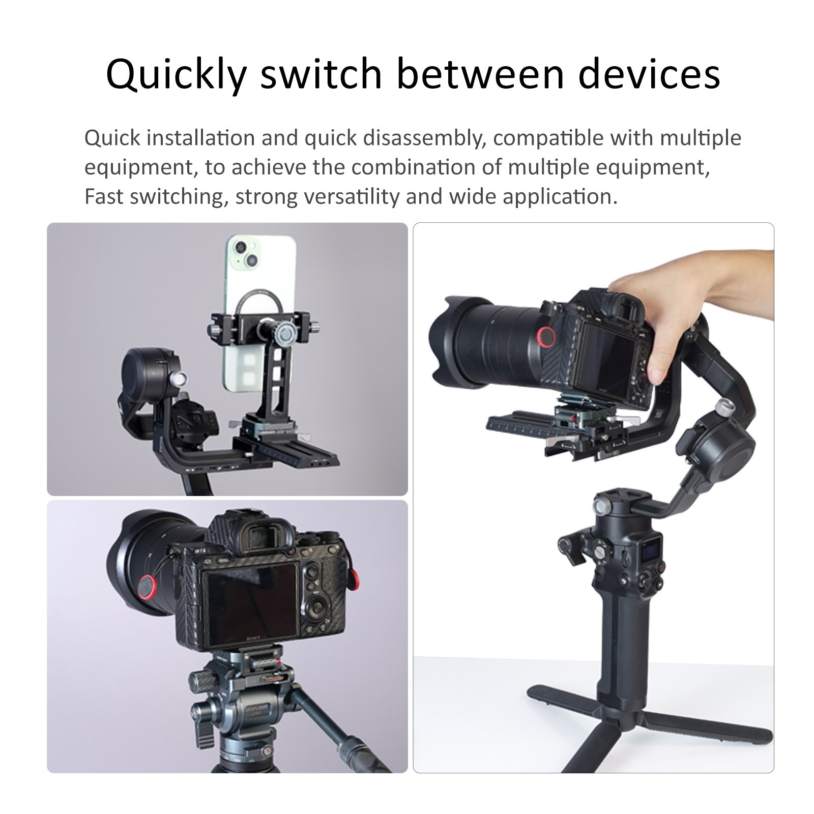 Arca-Swiss Quick Release Plate & Clamp Camera Tripod Mount Adapter For DSLR