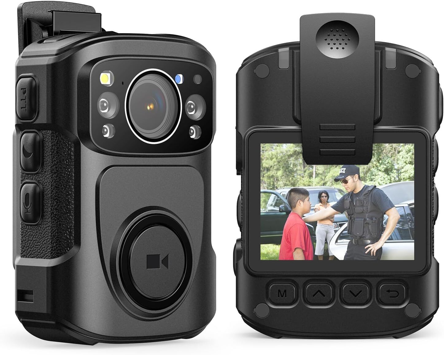 BOBLOV Body Camera 3840x2160P GPS Night Vision Police Audio Video Recorder 128GB