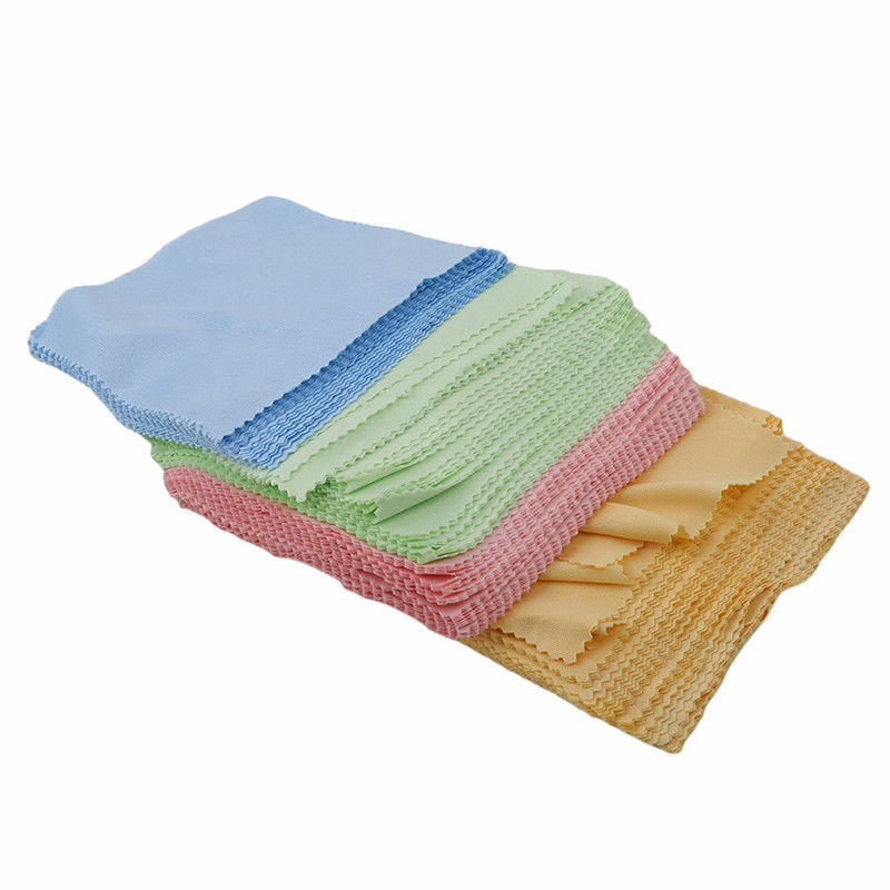 100pcs Microfiber Glasses Cleaning Cloth 5″ x 5″ Lens Mobile Phone Screen Care