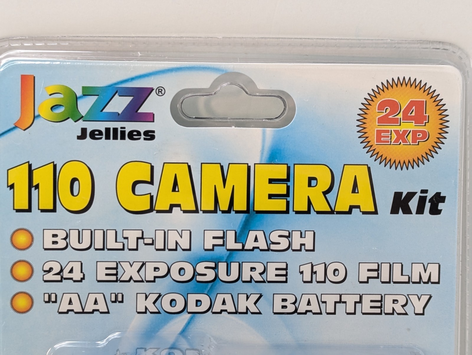 Vintage Jazz DZ110 Camera Blue Jellies 110K Kit Transparent Point & Shoot NOS
