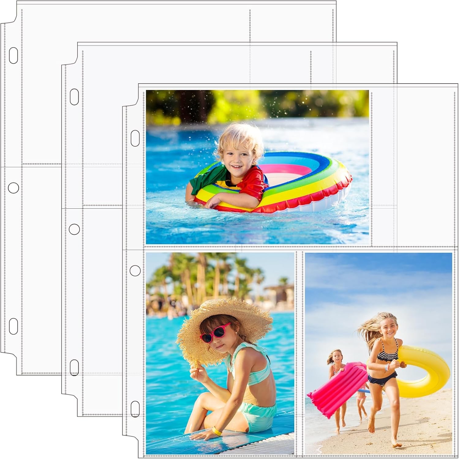 MaxGear 30 Pack 4×6 Photo Sleeves for 3 Ring Binder (180 Pictures), Heavy-Duty