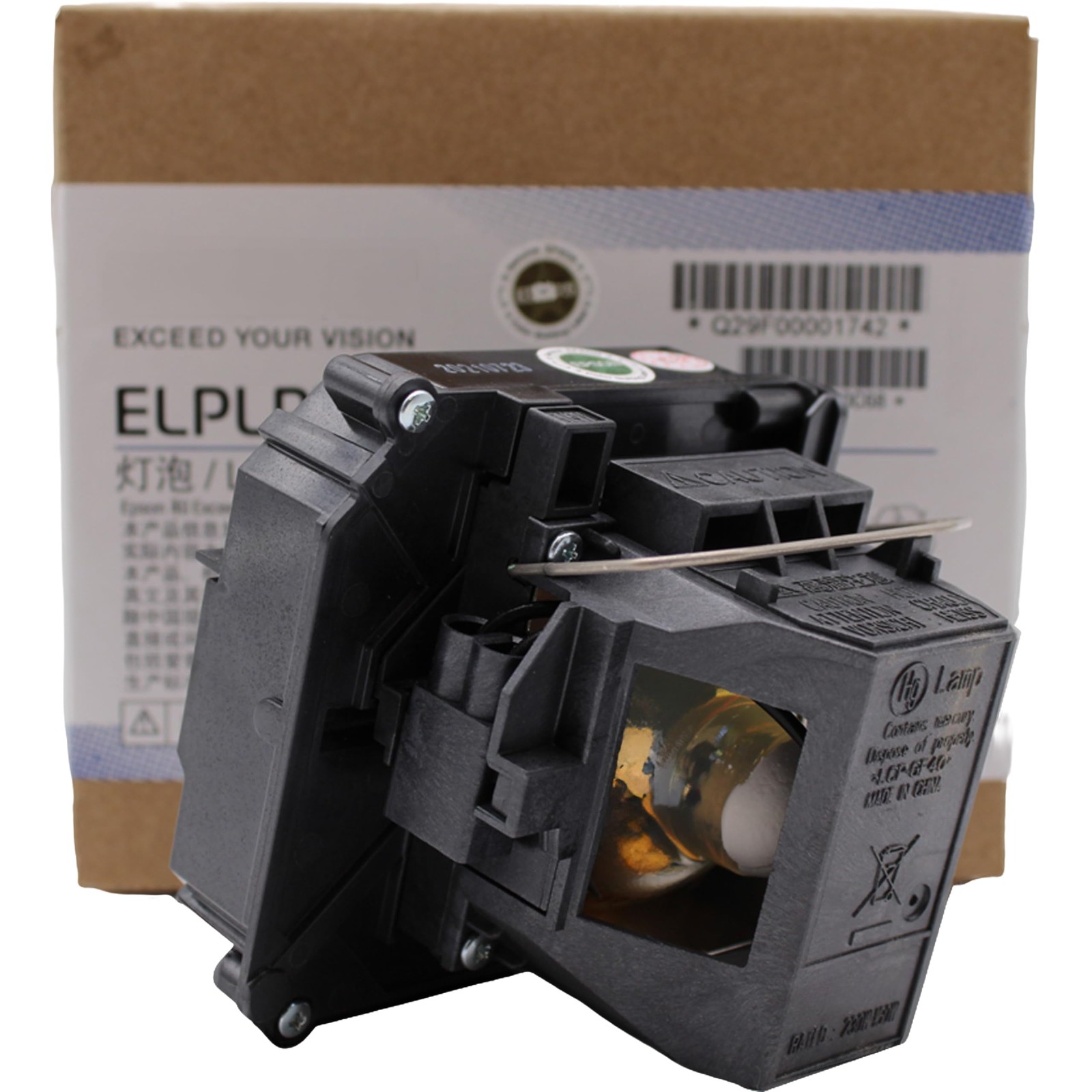 Jaspertronics Oem Elp-Lp68 Lamp Housing For Epson Projectors – 1 Year Full