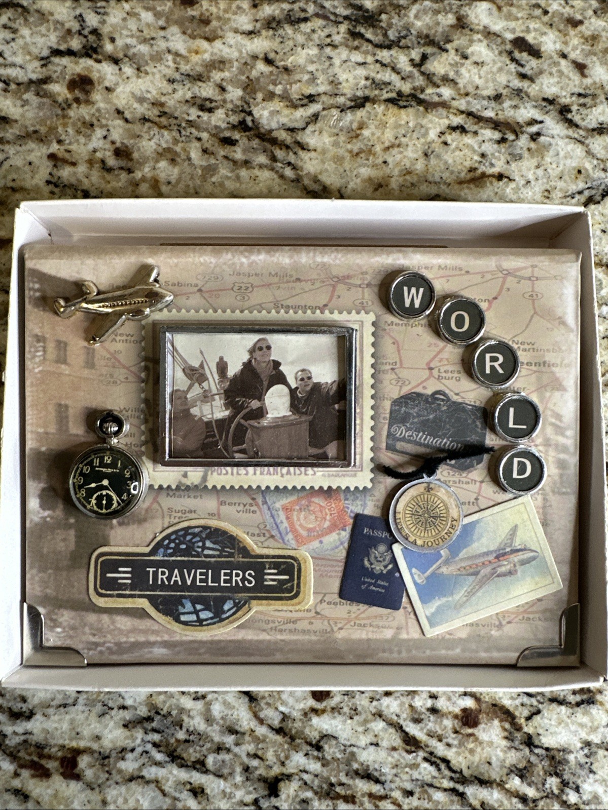 Pier 1 Photo Album Travel Theme Book Holds Photos