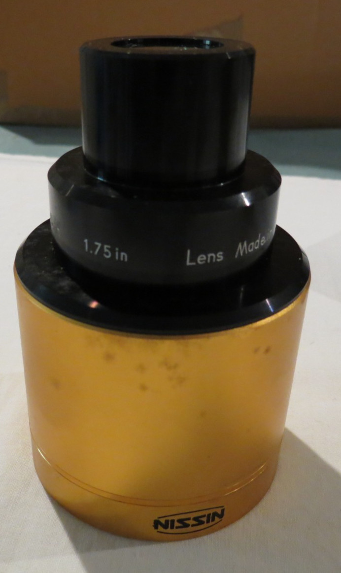 SANKOR DELUXE MC NISSIN F2.0 F=45MM 1.75INCH GOLD BNIB CINE PROJECTOR LENS