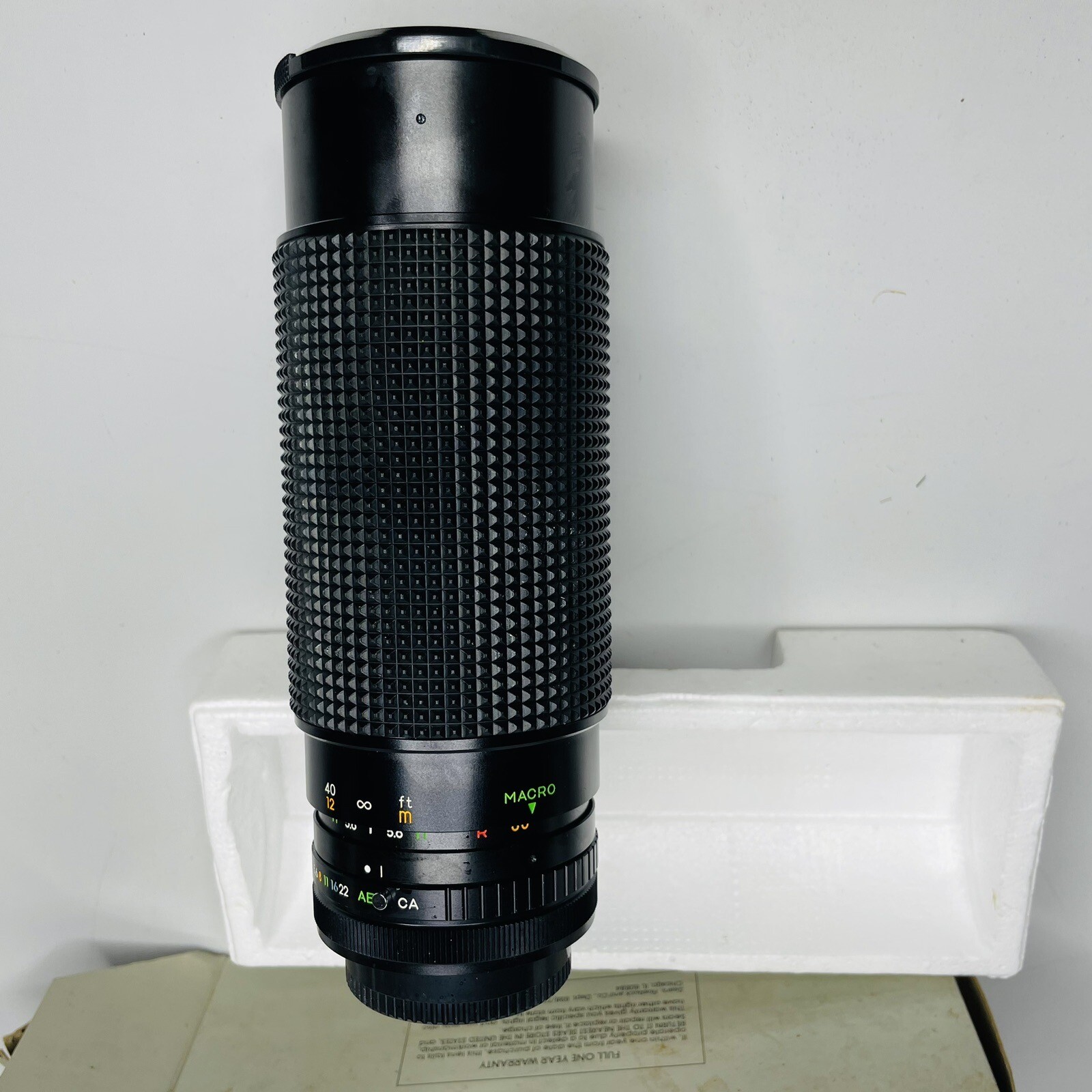 Sears Macro Zoom 60-300mm f/4.0-5.6 Lens with Caps/ Canon Mount in Box